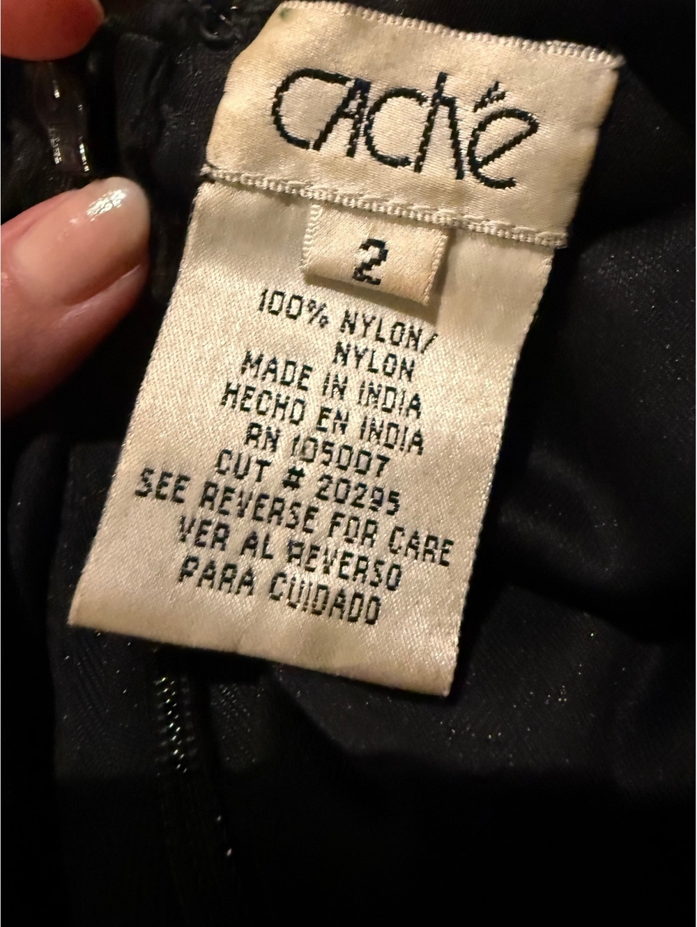 Cache black beaded halter formal gown size 2 - Picture 7 of 7